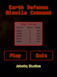 Earth Defense Missile Command Screen Shot 0