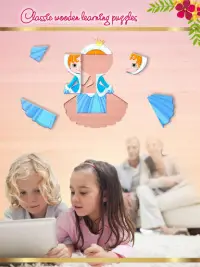 Princesse puzzles - Blocs de bois Jeux de société Screen Shot 4