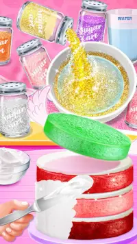 Glitter Cake - Unicorn Rainbow Food Maker Screen Shot 0