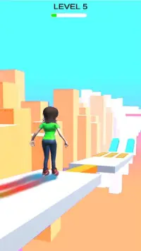 Roller Skate Sky Stunt Run Challenge Screen Shot 1