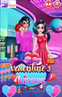 Valentine Kissing - Kiss games for girls Screen Shot 0