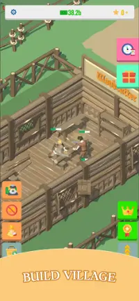 Idle Medieval Village: 3Dゲーム Screen Shot 1