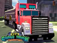 शहर के कार्गो ट्रक परिवहन 3D Screen Shot 5