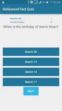 Bollywood Fact Quiz Screen Shot 0