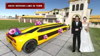 Luxury Wedding Limousine Taxi: 3D Car Driving 2021 Screen Shot 3