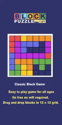 Block Puzzle Lite - Classic Block Game [ 2MB only] Screen Shot 0