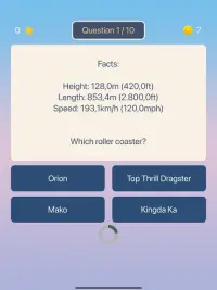 Roller Coaster Quiz Screen Shot 12