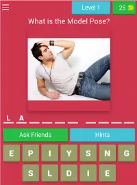 Hot Guys Photo & Pose Quiz Screen Shot 0