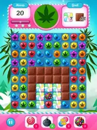 Weed Crush Match 3 Candy Screen Shot 2