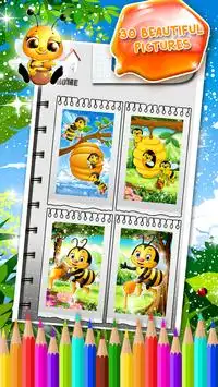 abeja para colorear libro Screen Shot 7