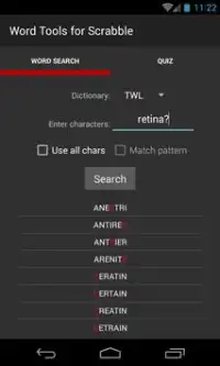 Word Tools for Scrabble Screen Shot 0