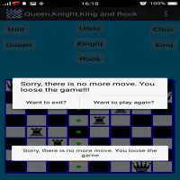 Chess Queen,Rook,Knight and King Problem Screen Shot 7