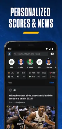 theScore: Live Sports Scores, News, Stats & Videos Screen Shot 1