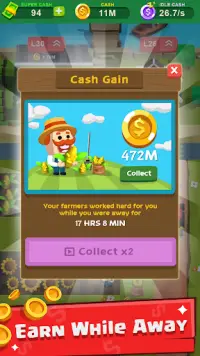 Idle Farming - Farm tycoon Simulator Games Screen Shot 1