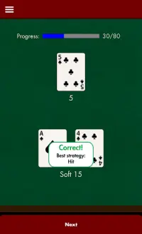 Blackjack Strategy Trainer Screen Shot 5