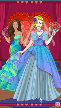 शादी की पोशाक और लड़कियों के लिए रंग खेल Screen Shot 5