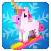 Snow storm Snowboard - downhill games for kids