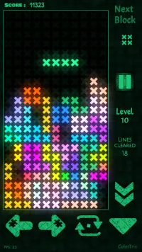 ColorTris - Falling Neon Blocks Classic Brick Game Screen Shot 3