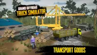 US offroad cargo truck simulator : Mud Driving 3D Screen Shot 1