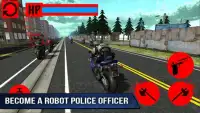 Police Moto Bike Robot Racing Screen Shot 0