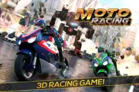 Moto Racing - Shooting Robots Screen Shot 0