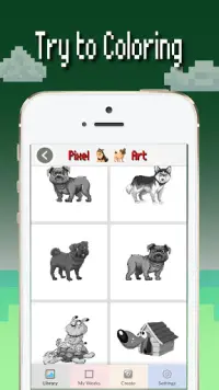 Cães cor pelo número: Pixel art dog coloring 2019 Screen Shot 2