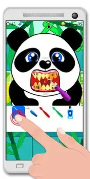 Panda bear dentist jogos Screen Shot 1