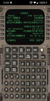 Captain Sim 767 Wireless CDU Screen Shot 1