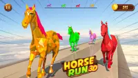 말 뛰기 재미있는 게임-유니콘 레이스 3D Screen Shot 0