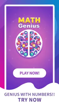 Math Genius - New Math Riddles & Puzzle Brain Game Screen Shot 0