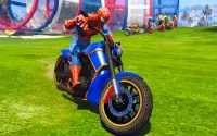 Superhero Tricky Bike Race Screen Shot 0