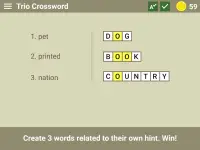 Trio Crossword - Word Puzzle Screen Shot 11