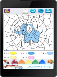 Kids Math Paint by Number Game Screen Shot 9