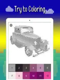 Le auto colorano per numero: Pixel art vehicle Screen Shot 7