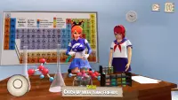 Permainan Gadis Anime: School Life Simulator Screen Shot 1