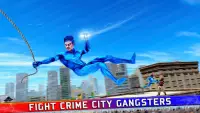 Grand Rope Hero Crime City - Flying Ice Hero Game Screen Shot 1