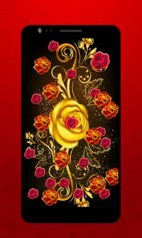 Golden Rose Live Wallpaper HD Screen Shot 2