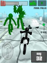 Stickman Zombie: Motorcycle Ra Screen Shot 17