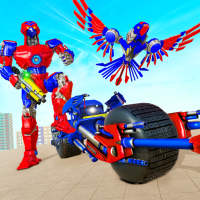 Flying Police Sparrow Robot Transform Game