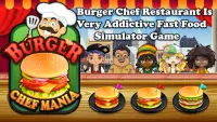 Burger Mania cuoco Screen Shot 1