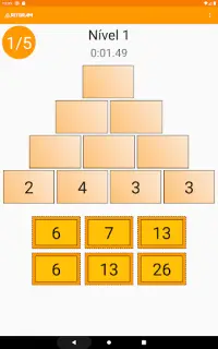 Pirâmides de números -  Jogo de matemática Screen Shot 22