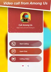 Video call from Among Us Impostors - Chat and Call Screen Shot 0