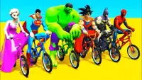 Superhero BMX Stunts Racing: Top Racing Games Screen Shot 0