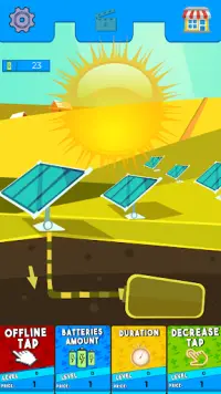 Idle Solar Power Tapping Batteries Screen Shot 0