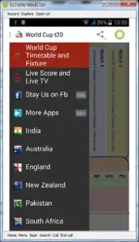 t20 World Cup Fixture & Info Screen Shot 0