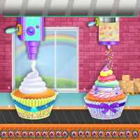 Rainbow cupcake fabriek bakkerij eten maker winkel