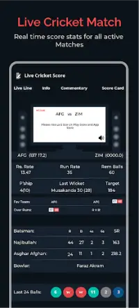 Live Cricket Match & Cricket Score: Live Score Screen Shot 1
