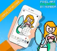 Mermaid Pixel Art - Coloring By Number Screen Shot 0