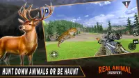 Real Animal Hunter - New Deer Hunting Games Screen Shot 1