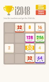 2048 juego de puzzle Screen Shot 1